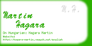 martin hagara business card